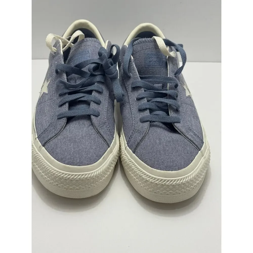 Converse One Star Pro Low Washed Canvas Blue Men 11 Women 12.5 NWOT